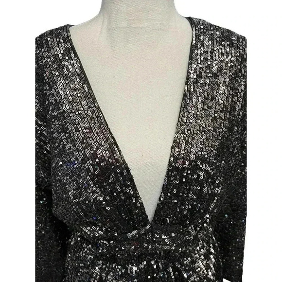 Ramy Brook Black Sequin Cocktail Dress Size XS - Picture 4 of 11